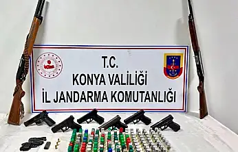 Konya'da silah operasyonu: Cephanelik ele geçirildi!