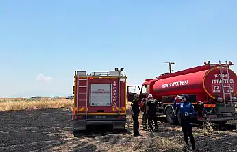 Konya'da sulama kuyusunda patlama: 15 dönüm arpa küle döndü