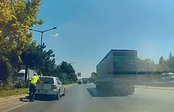 Konya'da sürücünün imdadına polis yetişti