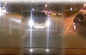 Konya'da ters yönde ilerleyen araç faciaya davetiye çıkarttı! O anlar araç kamerasında