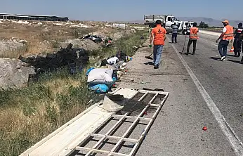 Konya'da yüreklerin ağza geldiği kazada 2 kişi yaralandı!