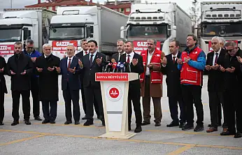 Konya'dan Gazze'ye 15 TIR'lık umut yolculuğu!