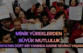 Konya'nın dört bir yanında karne sevinci yaşandı!