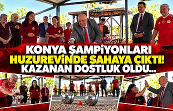 Konya şampiyonları huzurevinde sahaya çıktı: Kazanan dostluk oldu