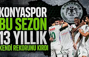 Konyaspor bu sezon 13 yıllık kendi rekorunu kırdı