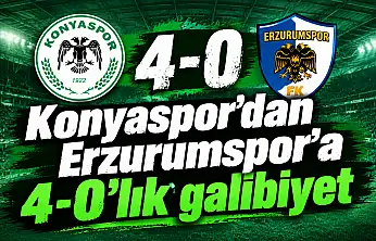 Konyaspor'dan Erzurumspor'a 4-0'lık galibiyet