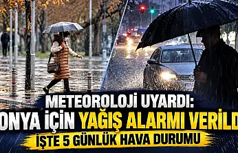 Meteoroloji uyardı: Konya için yağış alarmı verildi! İşte 5 günlük hava durumu