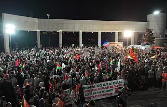 Srebrenitsa'dan başlayan özgürlük konvoyu Konya'da: Filistin'e destek büyüyor