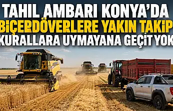 Tahıl ambarı Konya'da biçerdöverlere yakın takip: Kurallara uymayana geçit yok!