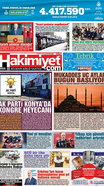 E-Gazete - Tarih: 01 Ocak 2025