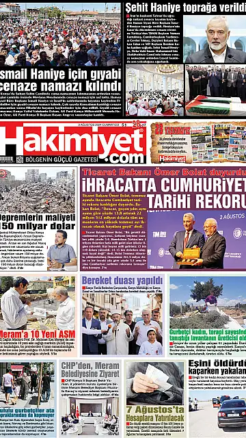 E-Gazete - Tarih: 03 Ağustos 2024