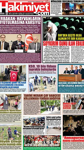 E-Gazete - Tarih: 25 Mayıs 2024