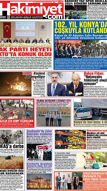 E-Gazete - Tarih: 31 Ağustos 2024