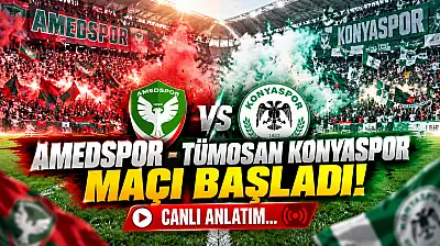 Maç sonucu: Amedspor 1-0 Tümosan Konyaspor  / Canlı anlatım