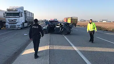 Konya'da Organize Sanayi mevkiinde korkutan zincirleme kaza