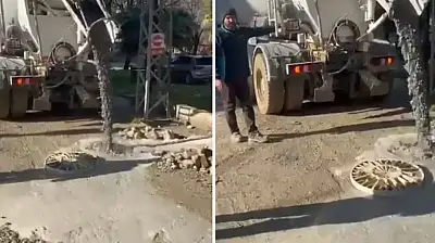 Skandal görüntülerden sonra yetkililer harekete geçti: Kanalizasyona döktükleri beton pahalıya patladı!