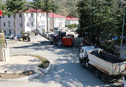 Hadim'in çarşı merkezinde çalışmalar başladı