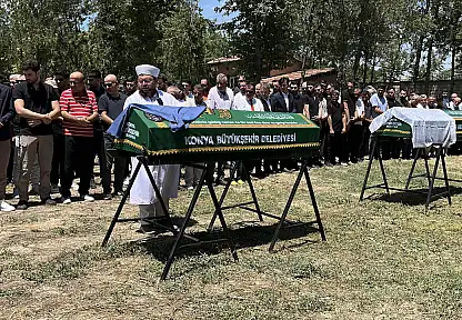 Konya'da anne ve kıza veda: O detay yürekleri dağladı!