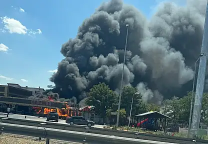 Konya'da dinlenme tesisinde korku dolu anlar! Alevler restoranı sardı