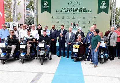 Konya'da engelleri aşmak için 80 akülü araç