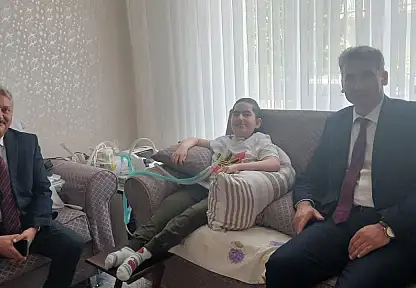 Konya'da evde eğitim gören öğrenciler unutulmadı