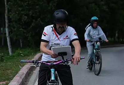 Konya'da pedallar bu kez haritalar için çevrildi