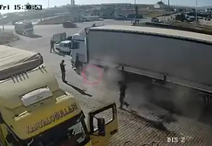 Konya'da TIR tamir ederken patlamaya yakalandı: Ustanın ölümden döndüğü anlar kamerada!