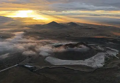 Konya'da yağmur sonrası ortaya çıkan manzara mest etti