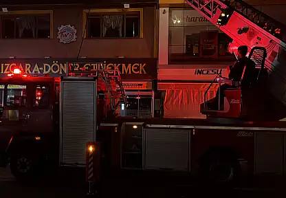 Konya'daki etliekmek fırınında yangın paniği