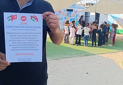 Konya'dan Gazze'ye eğitim desteği