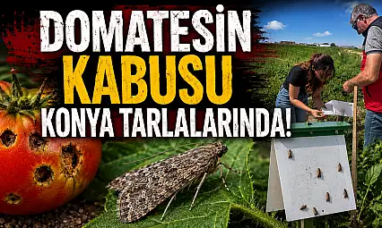 Domatesin kabusu Konya tarlalarında!
