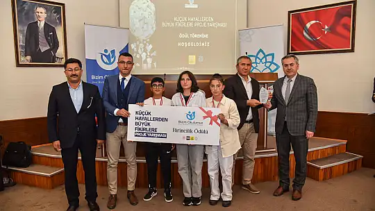 Küçük hayallerden büyük fikirlere projesinin ödül töreni Konya'da gerçekleştirildi