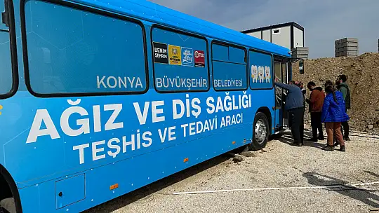 Konya Mobil Gözlük ve Diş Araçları Depremzedelere Derman Oluyor