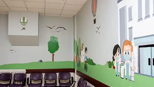 Konya'da hastaneyi çocuklar için keyifli hale getirdiler