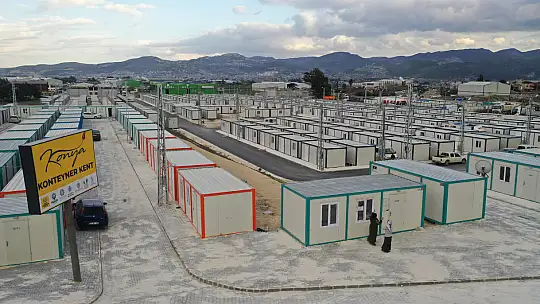 Hatay'daki Konya Konteyner Kentin İlk Etabına Depremzedeler Yerleşmeye Başladı