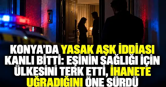 Konya'da yasak aşk iddiası kanlı bitti: Eşinin sağlığı için ülkesini terk etti, ihanete uğradığını öne sürdü