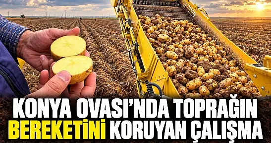 Konya Ovası'nda toprağın bereketini koruyan çalışma