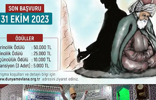 2023 Hz. Mevlana yılında ödüllü şiir yarışması