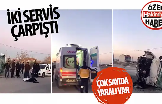 Alakova Mahallesi'nde Servis Araçları Çarpıştı: Çok Sayıda Yaralı Var