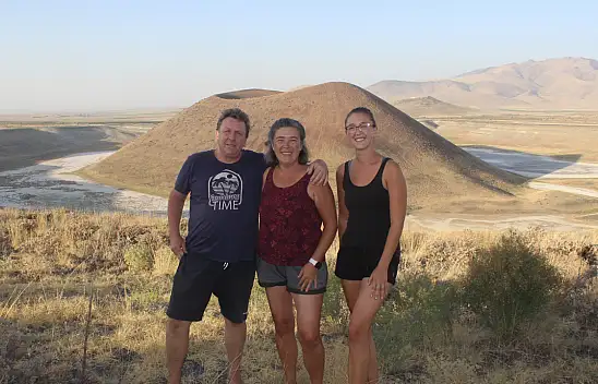 Alman turist aile, Meke Gölü'nde