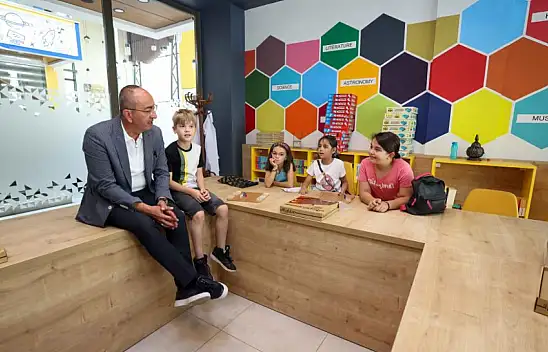 Başkan Kavuş çocuklarla sohbet etti tavsiyelerde bulundu