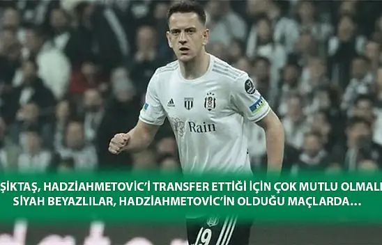 Beşiktaş, Hadziahmetovic'i transfer ettiği için çok mutlu olmalı! Siyah beyazlılar, Hadziahmetovic'in olduğu maçlarda…