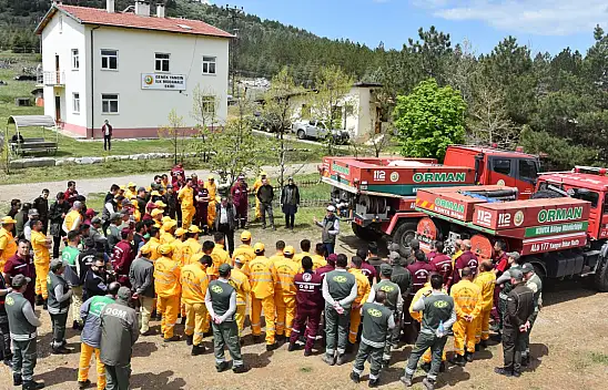 Beyşehir'de yangın işçilerinin işbaşı eğitimleri tamamlandı