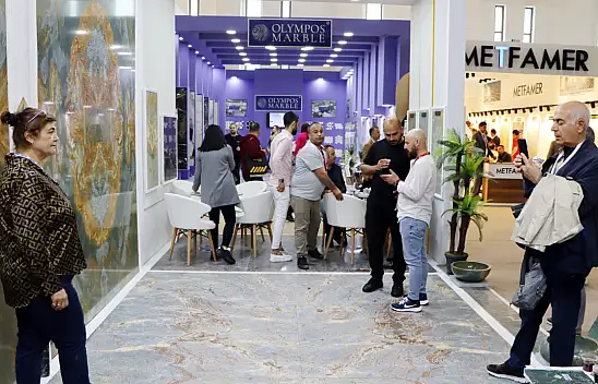 Beyşehir'in doğal taşları uluslararası fuarda görücüye çıktı