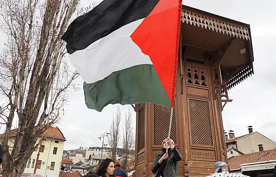 Bosna Hersek İsrail'in Gazze'ye yönelik saldırılarını protesto edildi