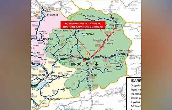 Buzlanma nedeniyle o karayolu araç trafiğine kapatıldı!