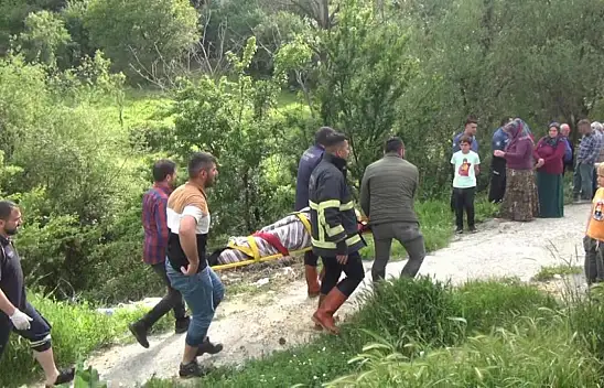 Çöp atmak isterken dereye düştü