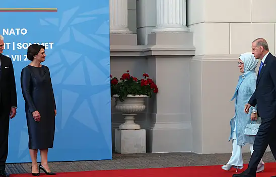 Cumhurbaşkanı Erdoğan, Litvanya'da akşam yemeğine katıldı