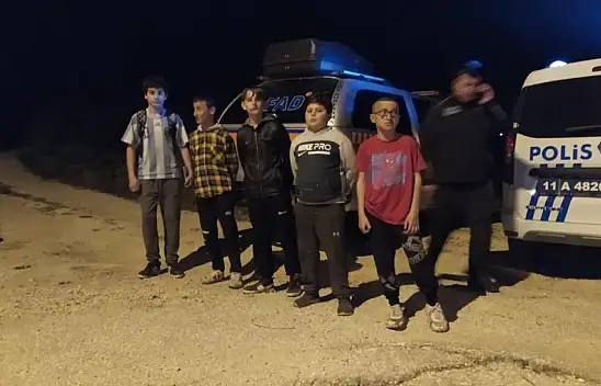 Dağda kaybolan 5 çocuk polis ekiplerinin yardımı ile bulundu