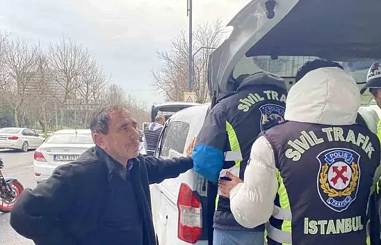 Denetimde ceza yiyen sürücü polis ekiplerine teşekkür etti